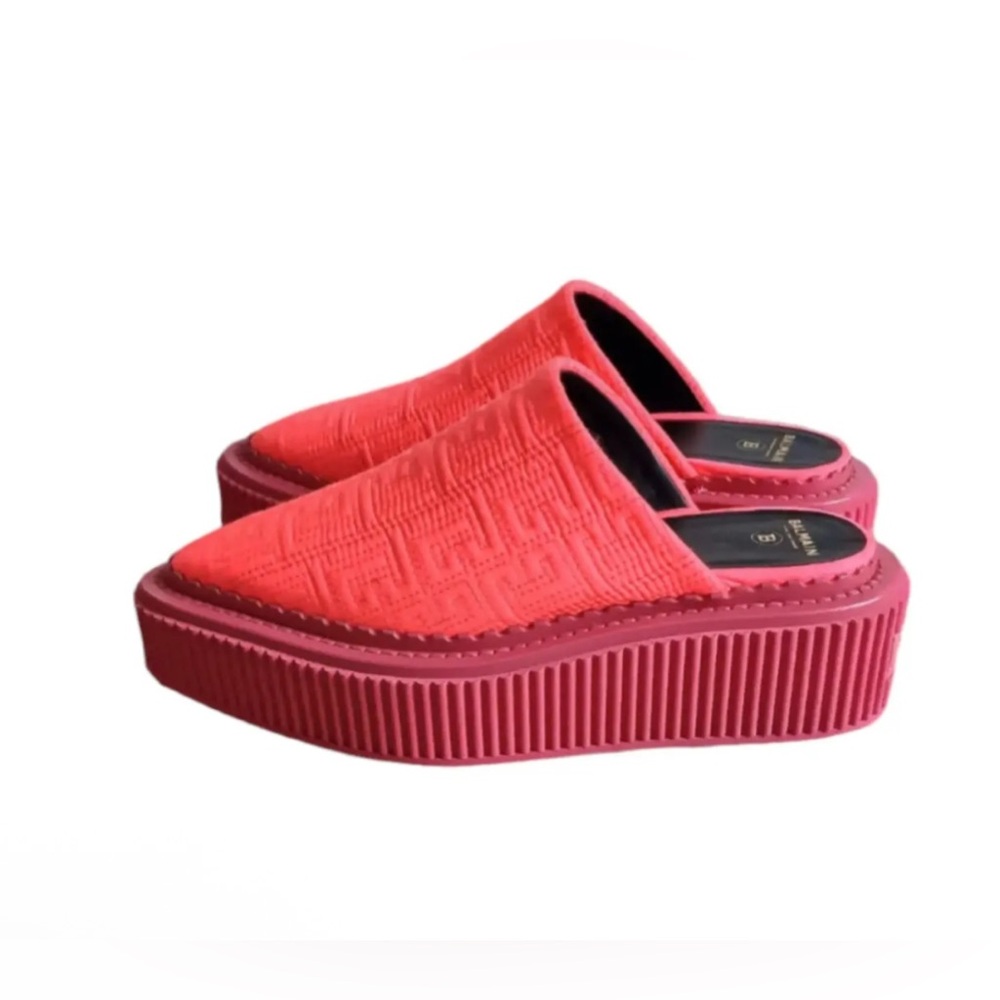NEW PINK Balmain Platform Mule